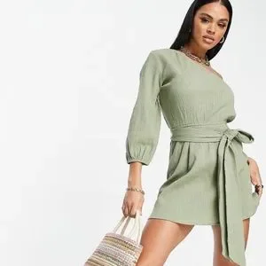 ASOS | Dresses | One Shoulder Belted Crinkle Beach Mini Dress | Poshmark ASOS | Dresses | One Shoulder Belted Crinkle Beach Mini Dress | Poshmark